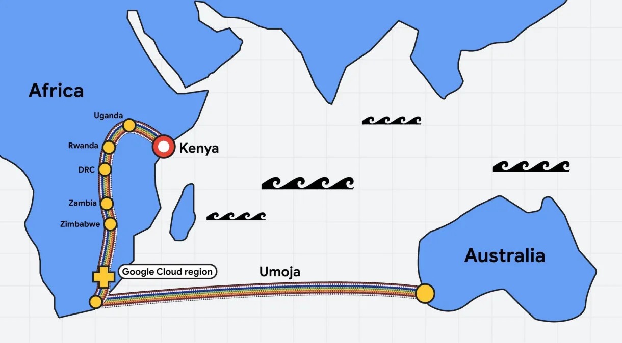 Google vai ligar dois continentes por cabo submarino