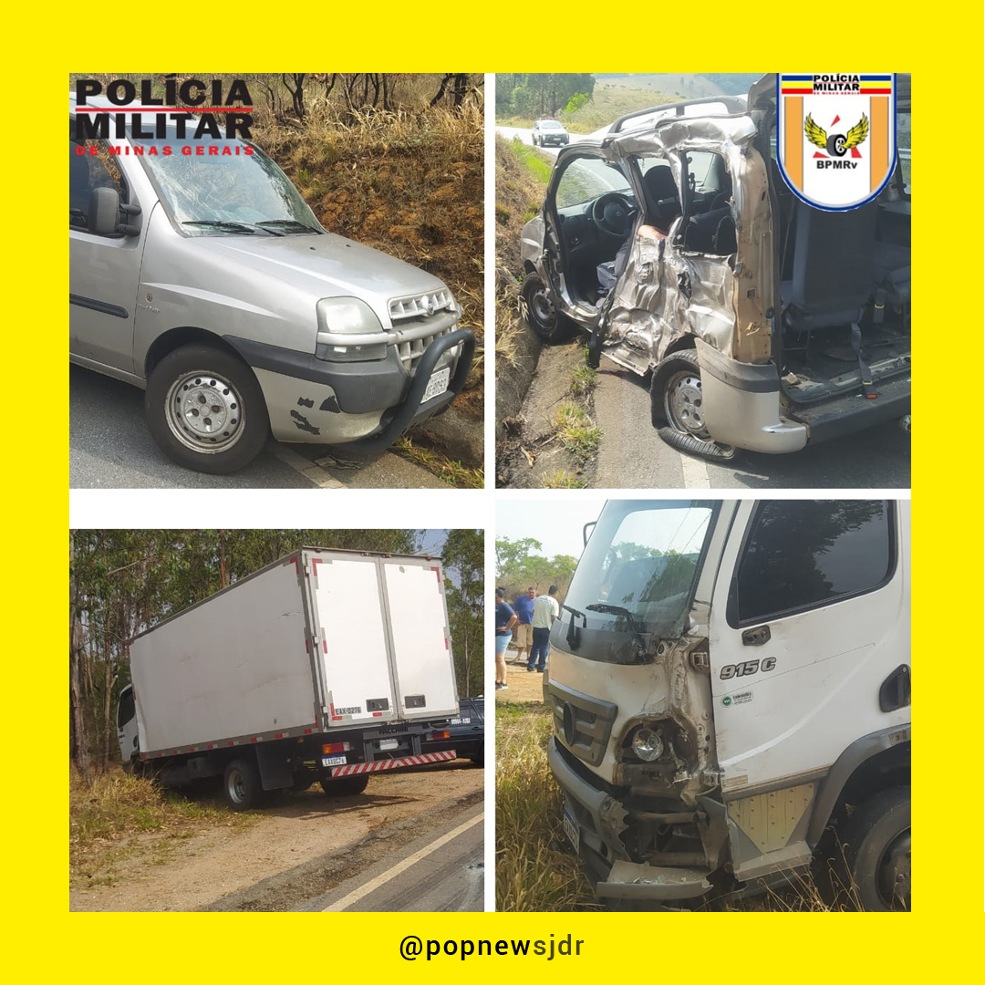 Motorista cochila, invade contramão e bate em carreta na MG-335, entre  Lavras e Ijaci, MG, Sul de Minas