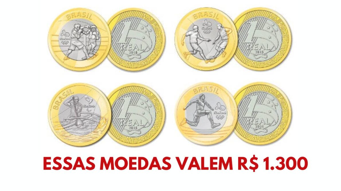 Colecionadores buscam moedas de 1 real das Olimpíadas e pagam R$ 1.300 por ela! Saiba como identificar e vender as suas