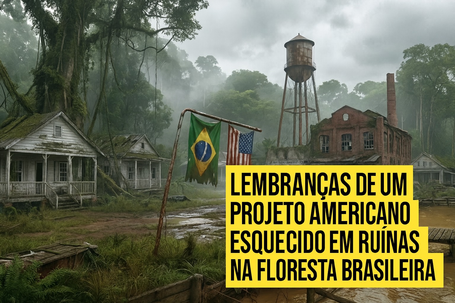 A fascinante cidade fantasma americana na floresta brasileira criada em ...